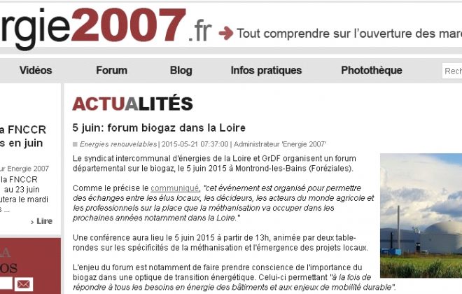 Forum biogaz dans la Loire