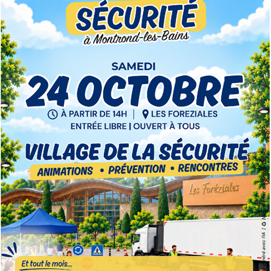 Journée sécurité 2026 organisé par la Ville de Montrond-les-Bains aux Foréziales