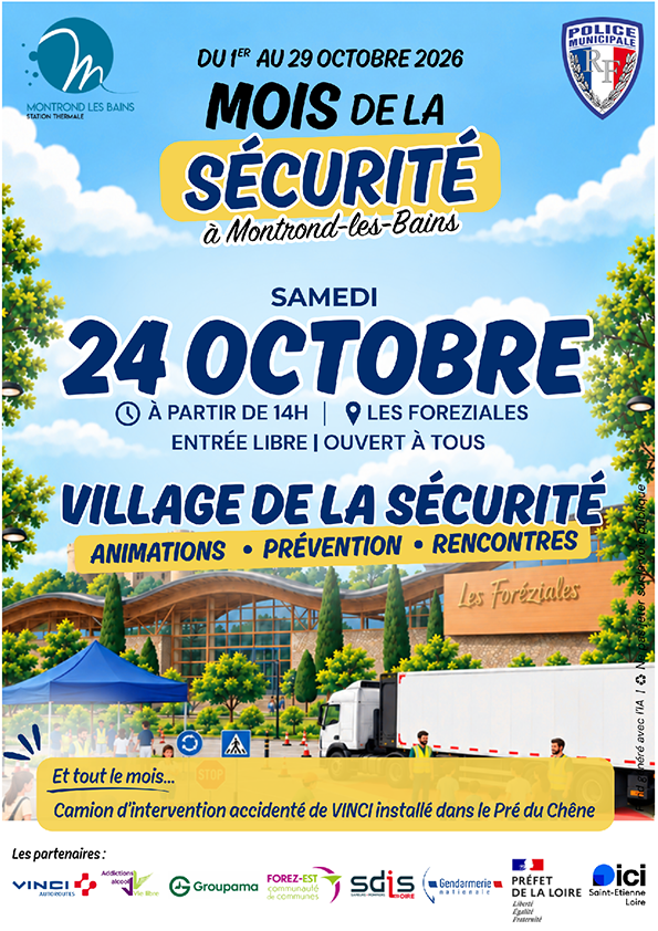 Journée sécurité 2026 organisé par la Ville de Montrond-les-Bains aux Foréziales